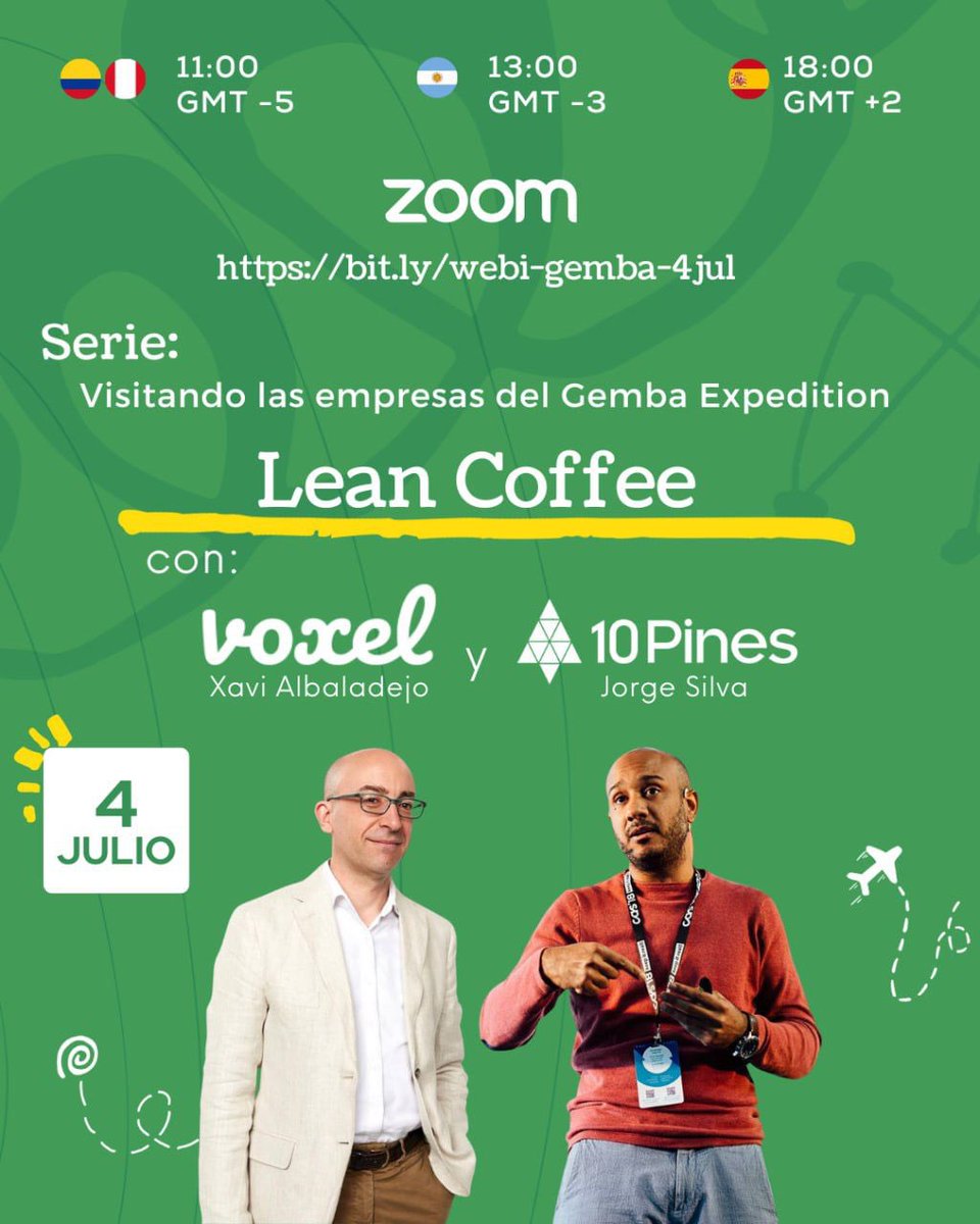 Se viene GRAN webinar GRAN con el groso de <a href="/xavi_albaladejo/">Xavier Albaladejo</a> para visitar virtualmente <a href="/BavelVoxel/">Voxel</a> y tener una muestra de lo q es un viaje de <a href="/GembaExpedition/">Gemba Expedition</a> en España. 

📅 Cuando? Martes 4 de julio a las 13hs ARG
👩🏽‍💻Donde? Virtual! 
✍🏾 Súmate aquí: bit.ly/webi-gemba-4jul