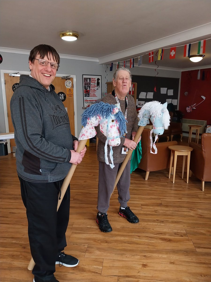 IsaacRobinsonCt's tweet photo. Homemade hobby horses #hicaactivities https://t.co/xazaLBqnQD