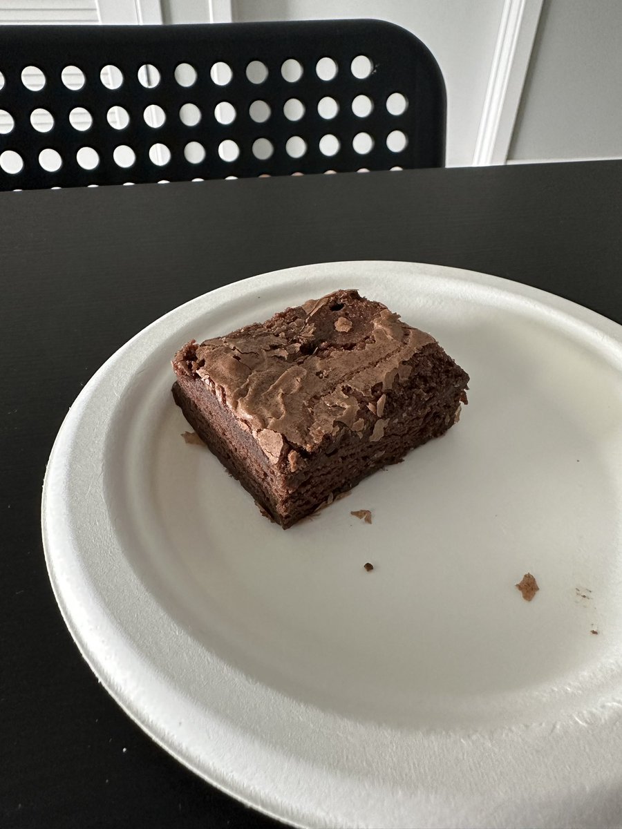 Chia seed pudding and was gifted a brownie 🥳