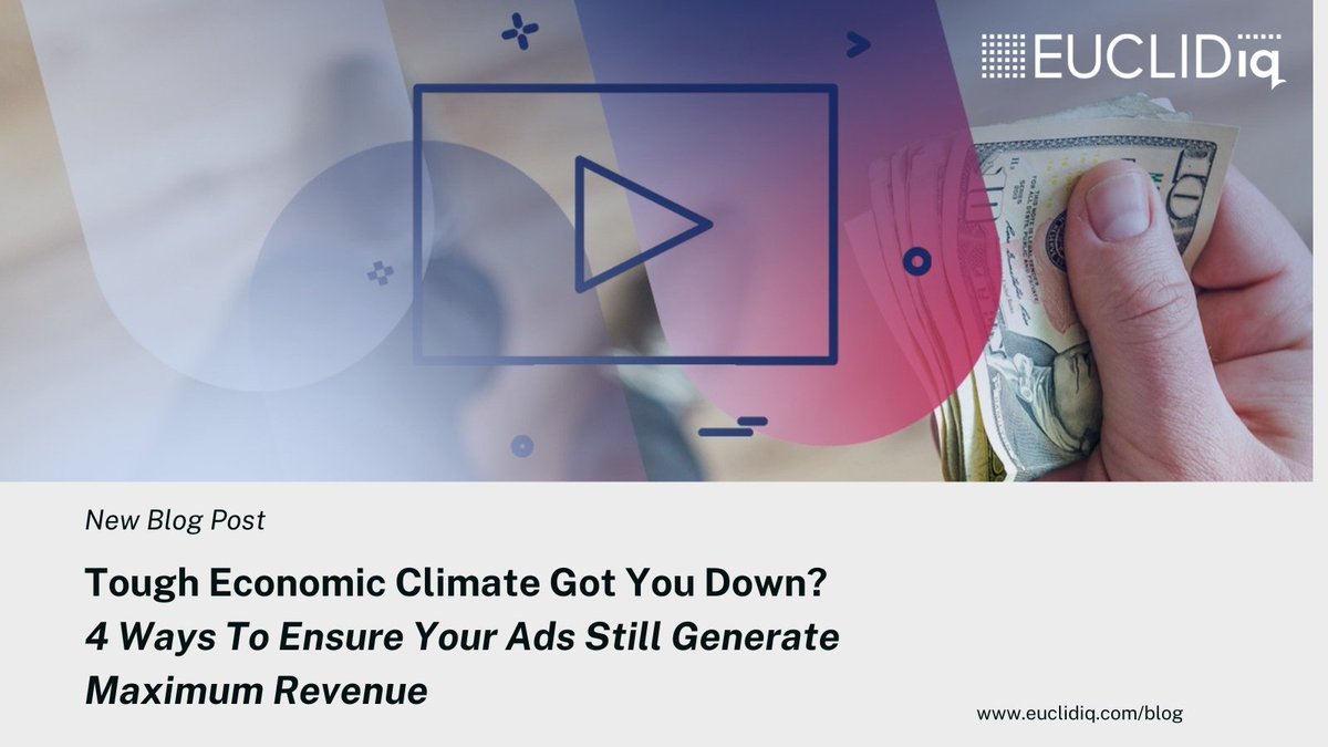 The economy might be struggling, but advertisers &amp; publishers need not fear...there are still steps you can take to generate maximum revenue from ad campaigns. Check out our latest blog post to learn a few bit.ly/44e0Ayv #adtech #videoadvertising #videocompression