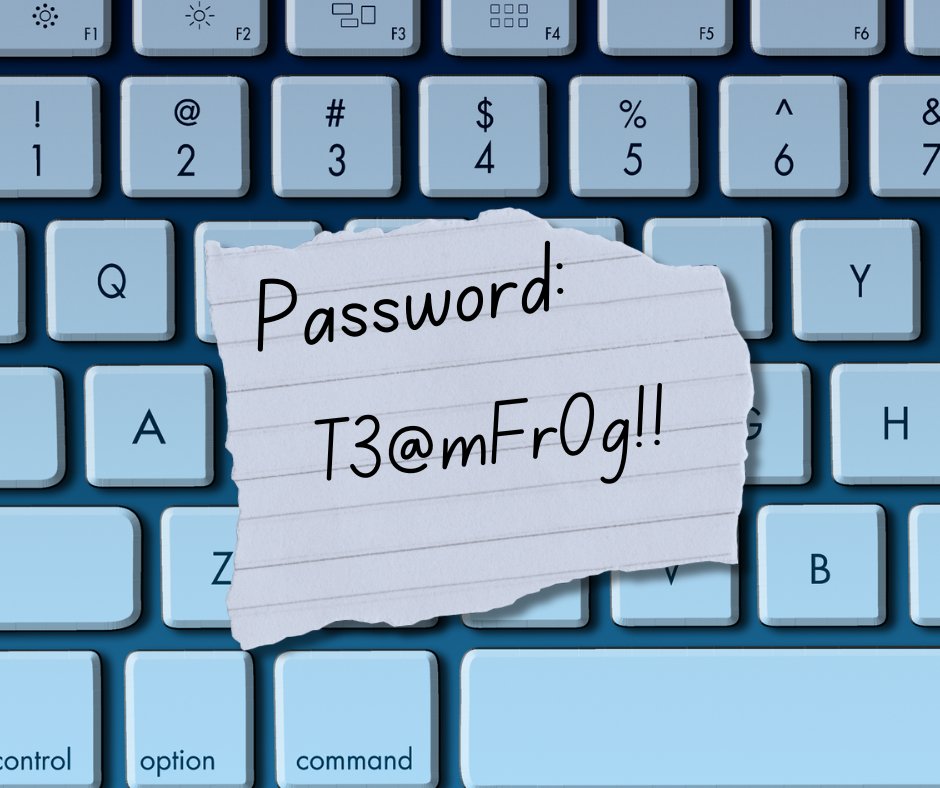 SystemsAgj's tweet photo. A strong password is the start of a great defense. Mix upper and lowercase letters, numbers, symbols, and nonsensical words into a password that can't be easily guessed. #CyberSecurity #PasswordProtection #TeamFrog https://t.co/6CTemQaVWh