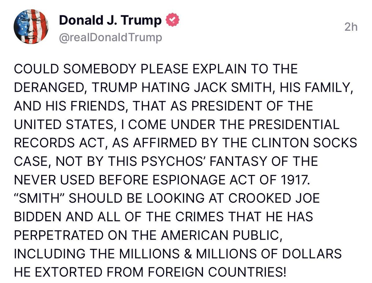 Only thing more amusing than seeing Trump rambling (and misspelling his successor's name) is thinking about how he either intentionally hit the caps lock on his phone to type out this fuckery, or that he pressed the 'shift' key before every single letter. #FuckTrump