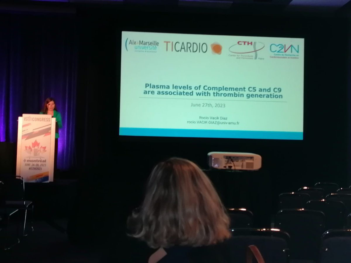 Great presentation of Rocio Vacik, phd student of the TICARDIO program, on thrombin generation determinants #ticardio #c2vn #innovte