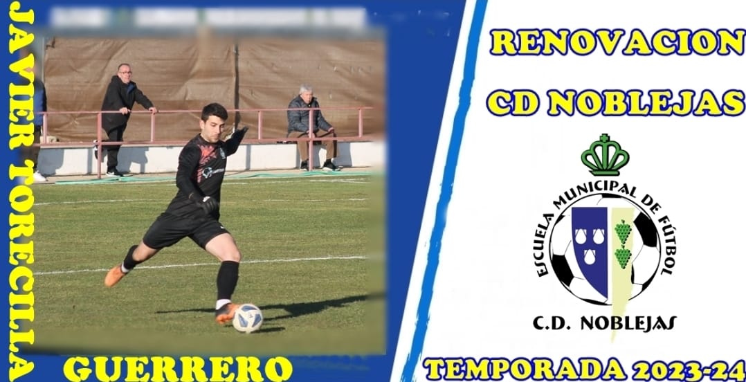 CDNoblejas's tweet photo. RENOVACIÓN: Javier Torrecilla Guerrero "Torre"
Tras 5 temporadas, el muro del CD Noblejas continúa con nosotros. Rápido y ágil bajo palos y buen juego con los pies, 30 partidos jugados como titular, 2 asistencias. ¿ Que más podemos pedir?
#LlegoNuestroMomento #vamosnoblejas https://t.co/gOSLovAbmr