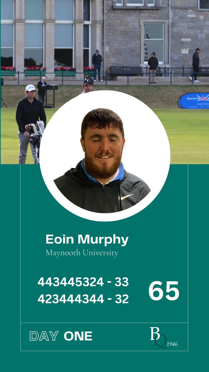 Our leaderboard after day 1..⛳️ Eoin Murphy of @MU_Golf starting his fight for keeping the Boyd Quaich title strong 👏🏼