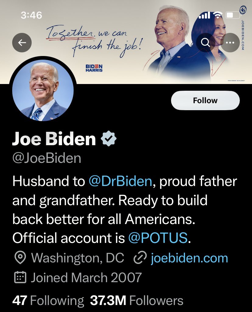 JVR926's tweet photo. Do any of you believe this unpopular criminal has 37.3M legitimate “followers “ https://t.co/SnbbPPokI0