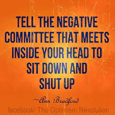 Don't believe the lies. Tell the negative committee that meets inside your head to SIT DOWN AND SHUT UP!  #mentalhealth #PTSD #PTSDAwarenessMonth #DepressionAndAnxietyAwareness