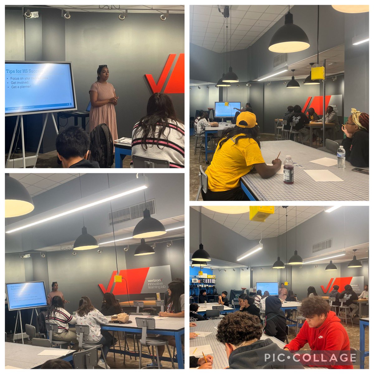 We would like to thank Ms. Castilla from @HISD2College Ignite team for an excellent transition presentation to our @HollandHISD @HISD_ProjectEx 8th grade students. Our students are getting prepare to have a successful transition. #Highschool🎓