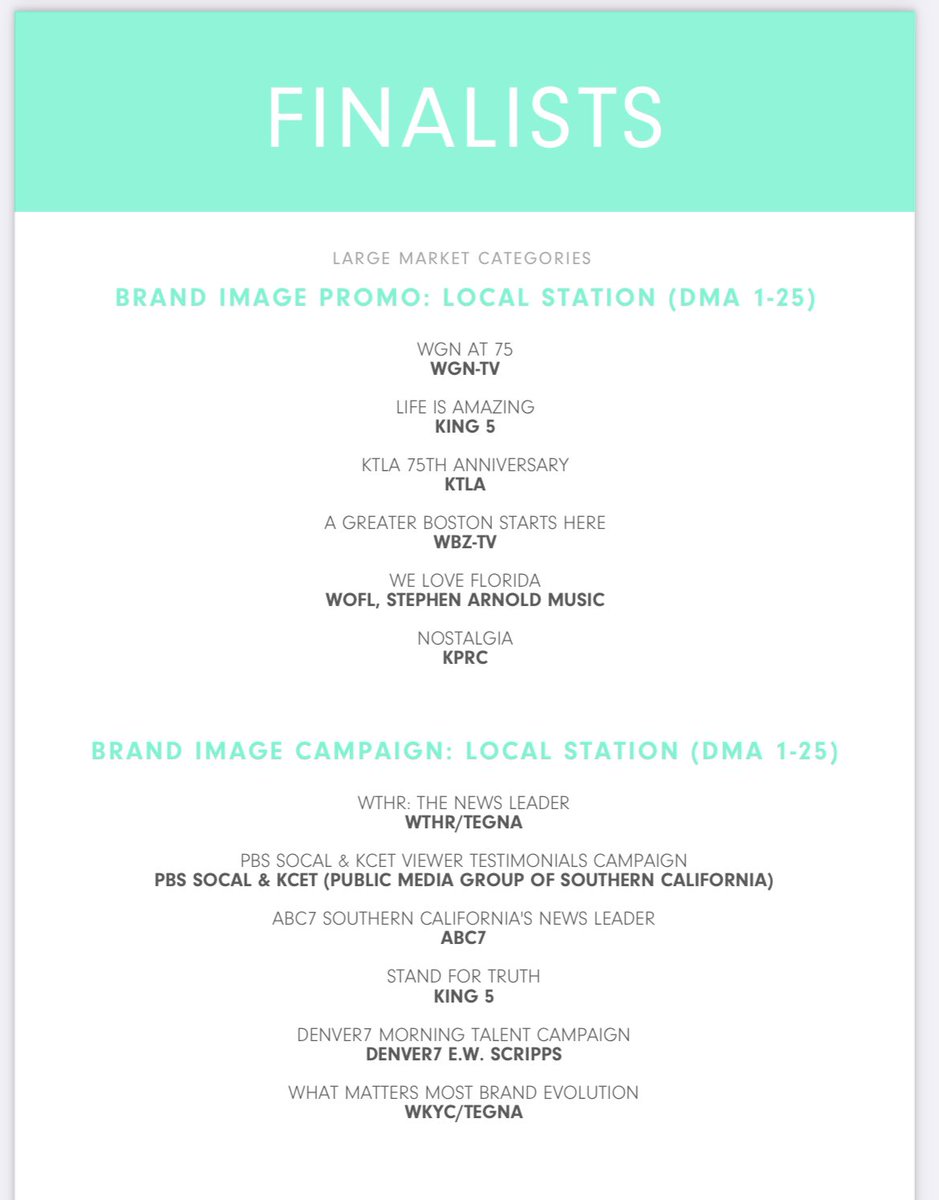 Pretty stoked to find out the <a href="/KING5Seattle/">KING 5 News</a> Marketing squad was nominated for 9 @Promax_Global awards, including these legendary categories. #StandForTruth