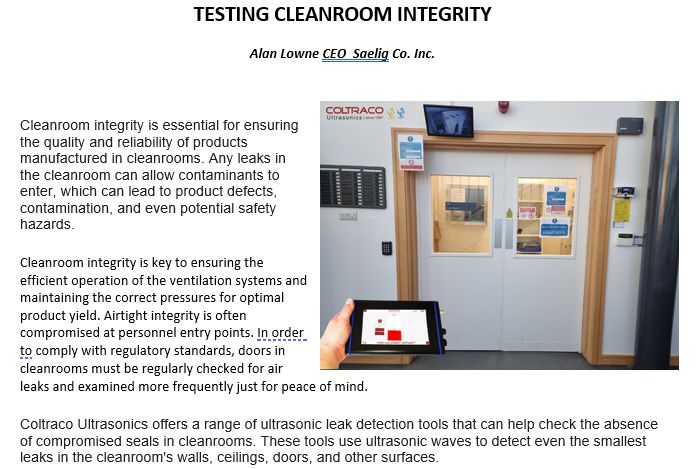 Testing #Cleanroom Integrity:  saelig.com/news/articles/…
#LeakDetection #icmanufacturing #cleanroomtechnology