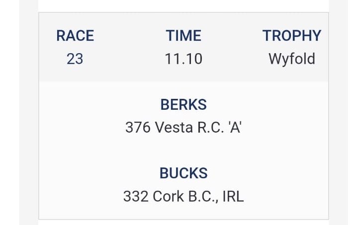 ⁦<a href="/CorkBoatClub/">Cork Boat Club</a>⁩ Wyfold 4- Day 2 race is at 11.10am on Wednesday! ☘️ ☘️