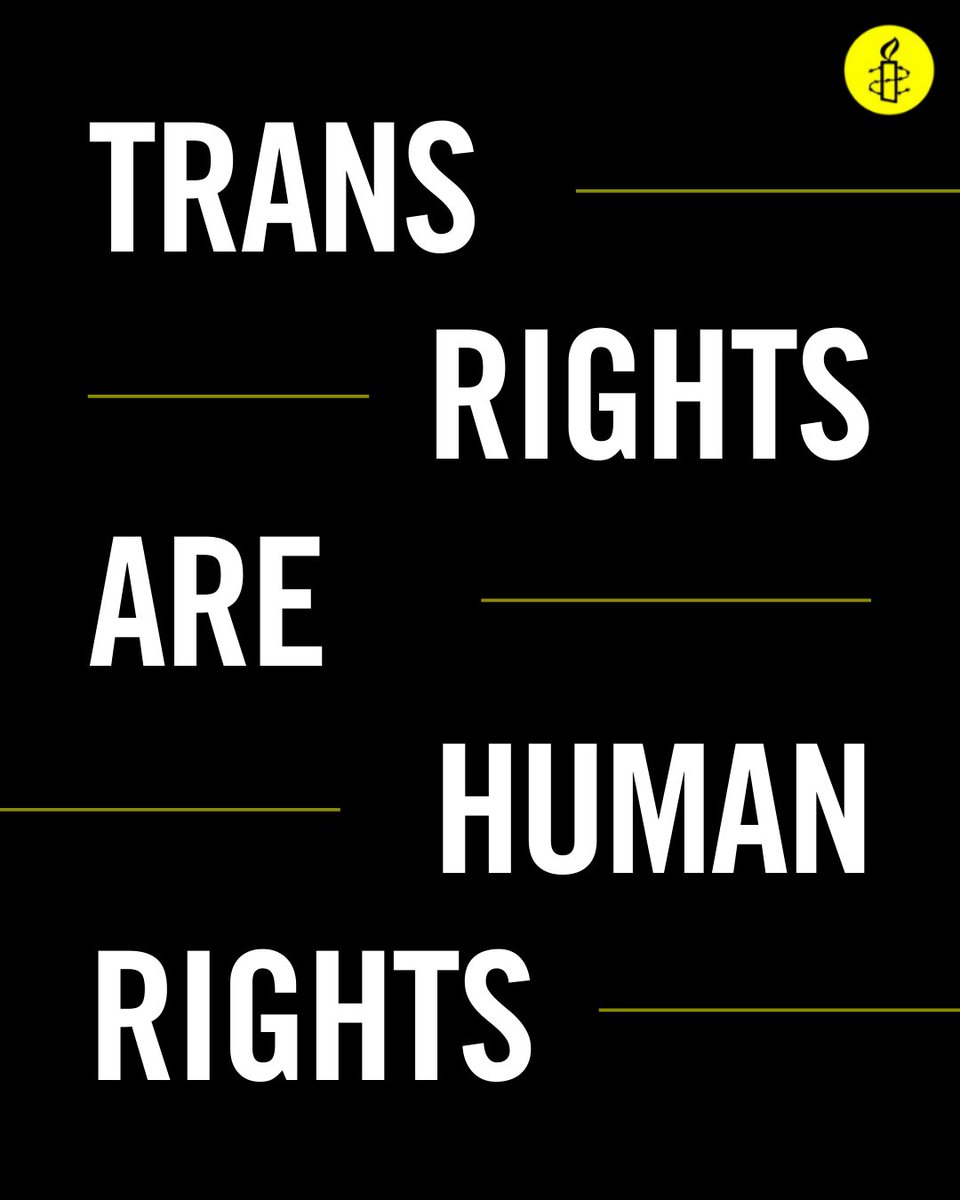 amnestyusa's tweet photo. Seems like some people need a reminder: Trans rights are human rights. #Pride https://t.co/MAmCP3zRcq