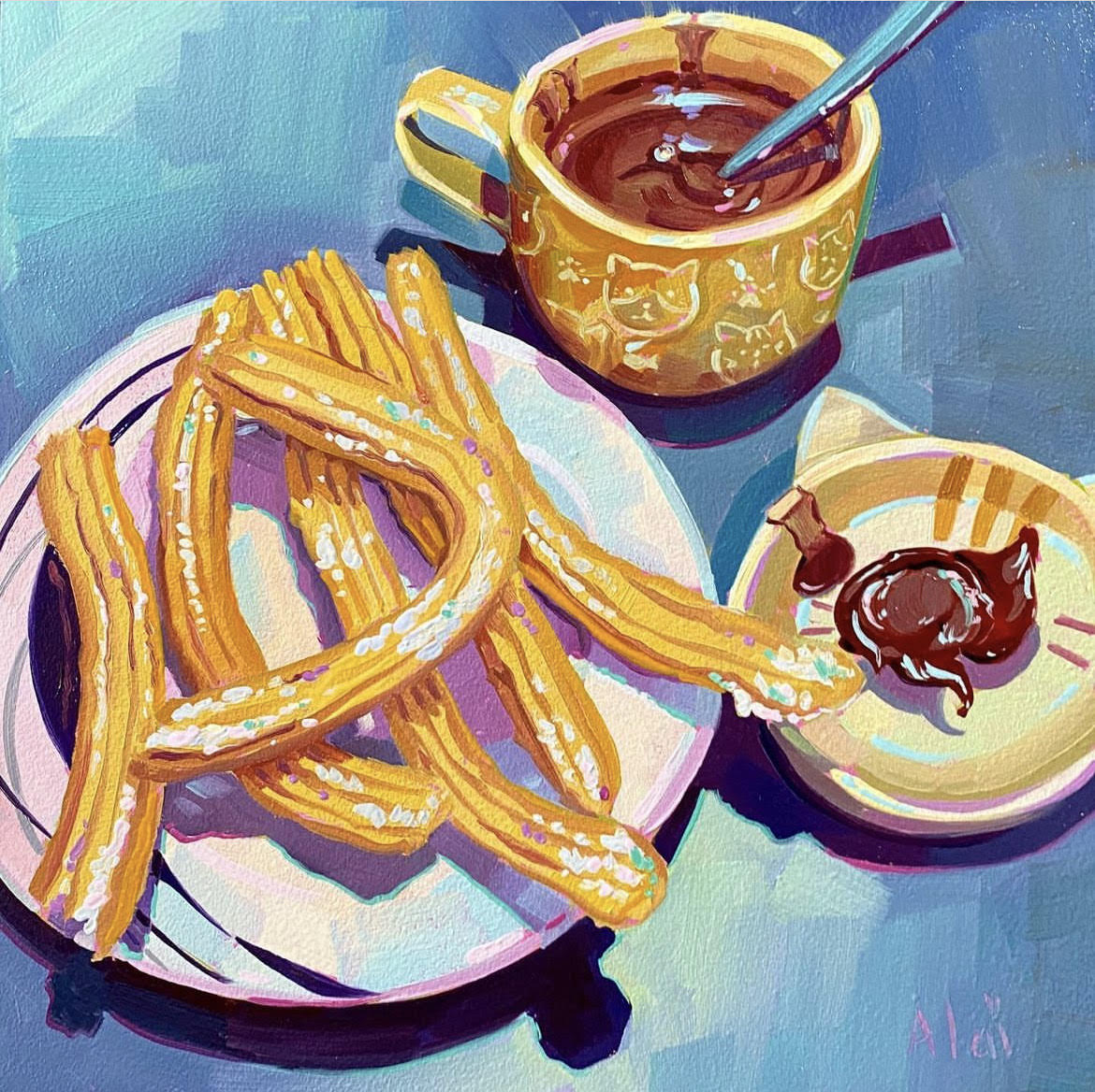 Alai #Ganuza (.@AlaiGanuza) #WomensArt #ArtByWomen #WomenArtists •Chocolat Con Churros•