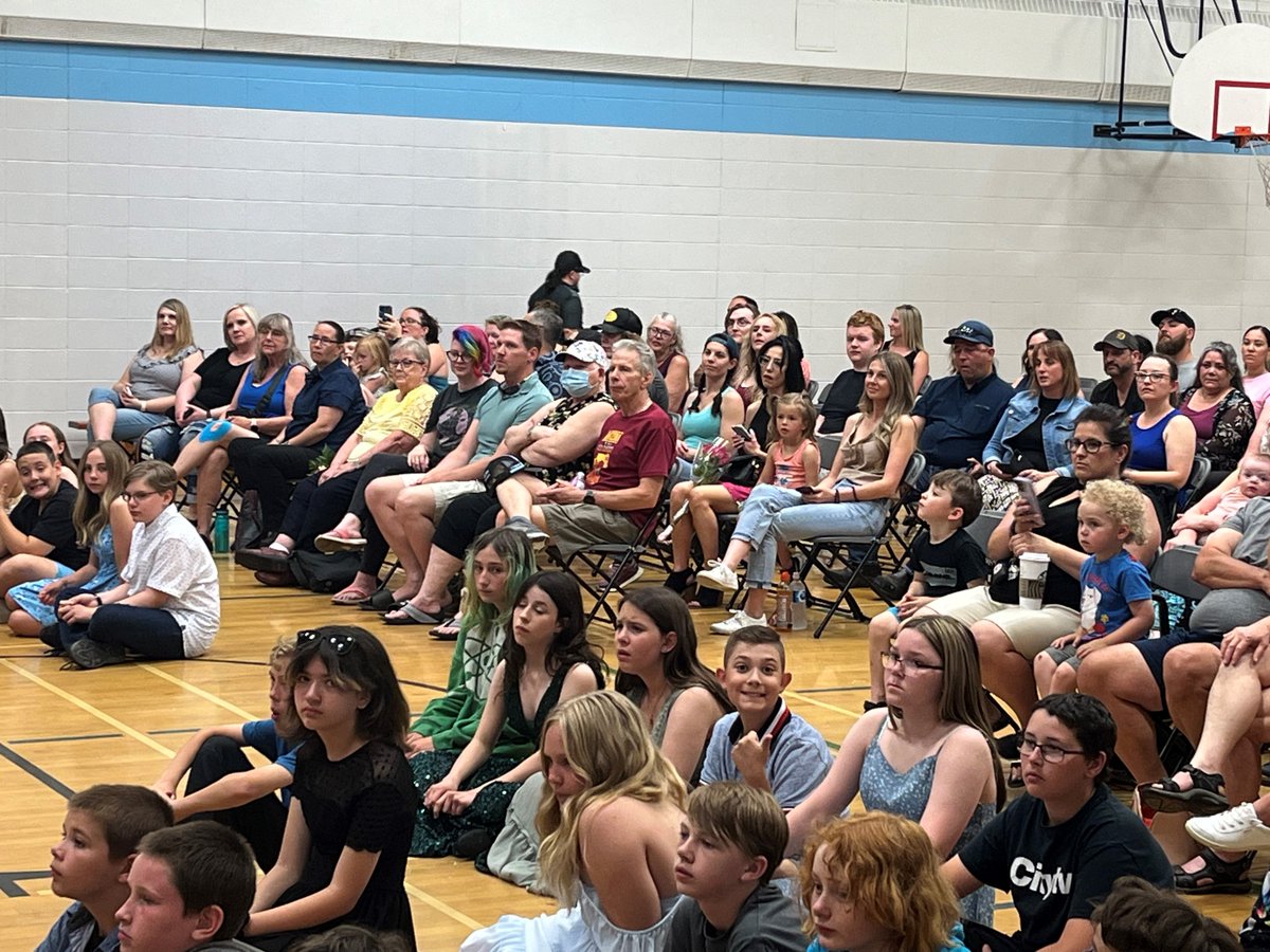 Win_Ferguson's tweet photo. Ms. Storey and Mr. Davis hosted a successful grade six farewell this afternoon for our wonderful grade six students! Enjoy your new adventures next year in junior high! @Win_Ferguson https://t.co/KyP5NqBZ4T