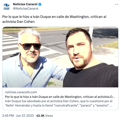 dancohen3000's tweet photo. Ninguno de estos medios colombianos ha contactado conmigo para verificar los datos y escuchar mi versión. Estos mercenarios al servicio de una élite delictiva intentan dar lecciones de periodismo, cuando no son capaces de cumplir los estándares mínimos de rigor. Pura basura. https://t.co/JP0ItdRqkk