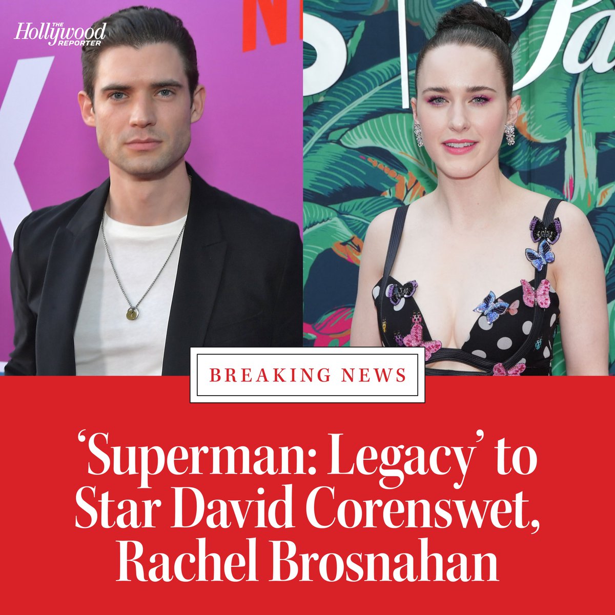 James Gunn has found his #Superman and Lois Lane in David Corenswet and Rachel Brosnahan: thr.cm/MnoEsTN