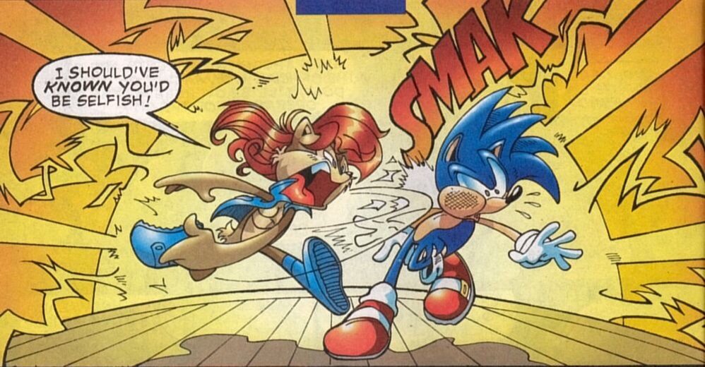 @meepnesscombat Every Sonamy fanfic writer bases Sally's personality off of this one panel