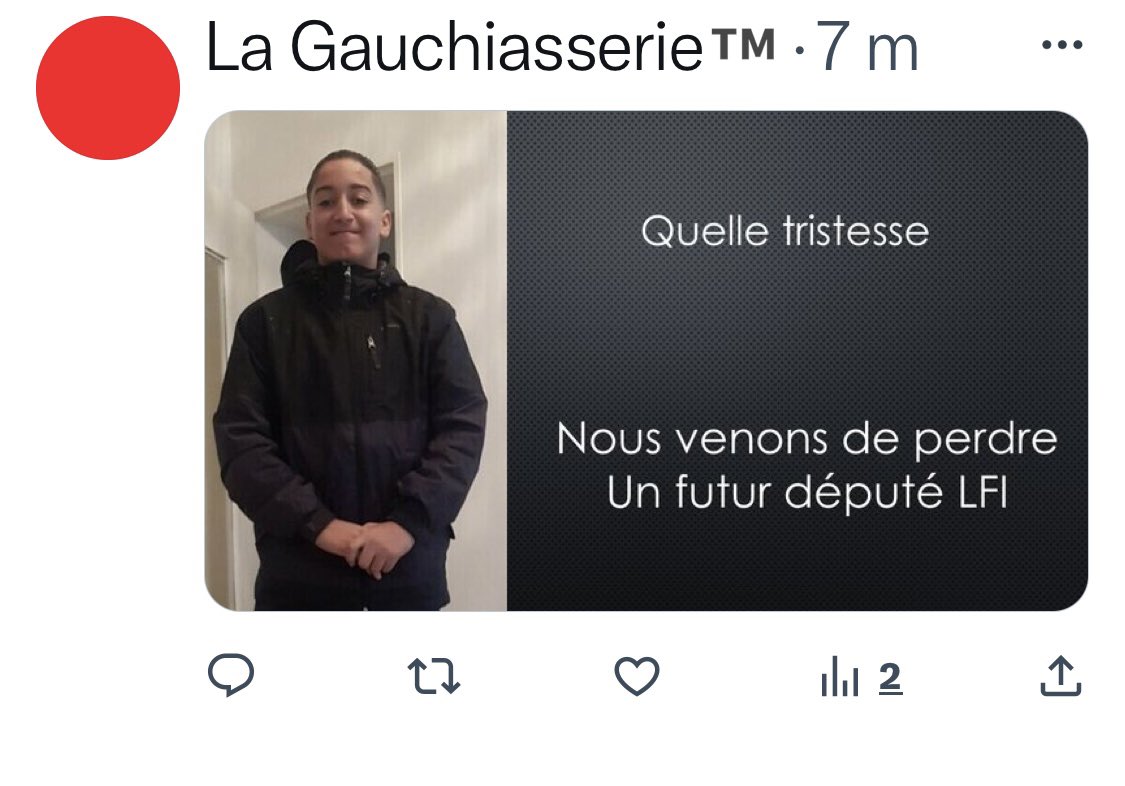 _NostalGeek_'s tweet photo. #Signalement immédiat pour ces pourritures de #fachistes ! @FranceInsoumise #insoumis #Nupes ne laissons plus rien passer ! Ils utilisent la photo d’un gamin tué aujourd’hui par la #police. J’informe également l’#avocat de #Nael https://t.co/9KeNvRsRKx