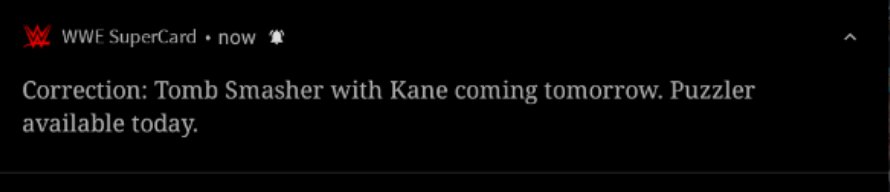 Lt_Chloe_rulez's tweet photo. @Maffewgregg wwe SuperCard botched their notifications https://t.co/dWo0lUsxKp