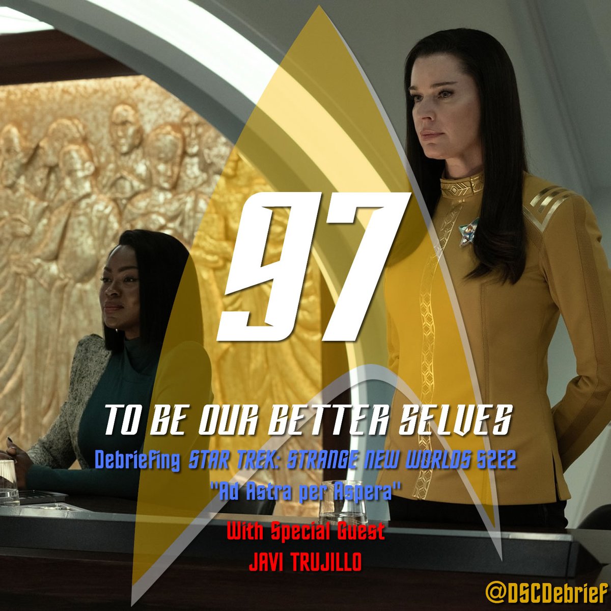 We're thrilled to be joined by @JaviTru to discuss Strange New Worlds' "Ad Astra Per Aspera!"

But not before our panel — especially <a href="/StubbyStan/">Cicero Holmes "are falling into the sea"</a> — vents about baffling news: the cancellation and removal of #StarTrekProdigy from Paramount+.

discoverydebrief.podbean.com/e/97-to-be-our…