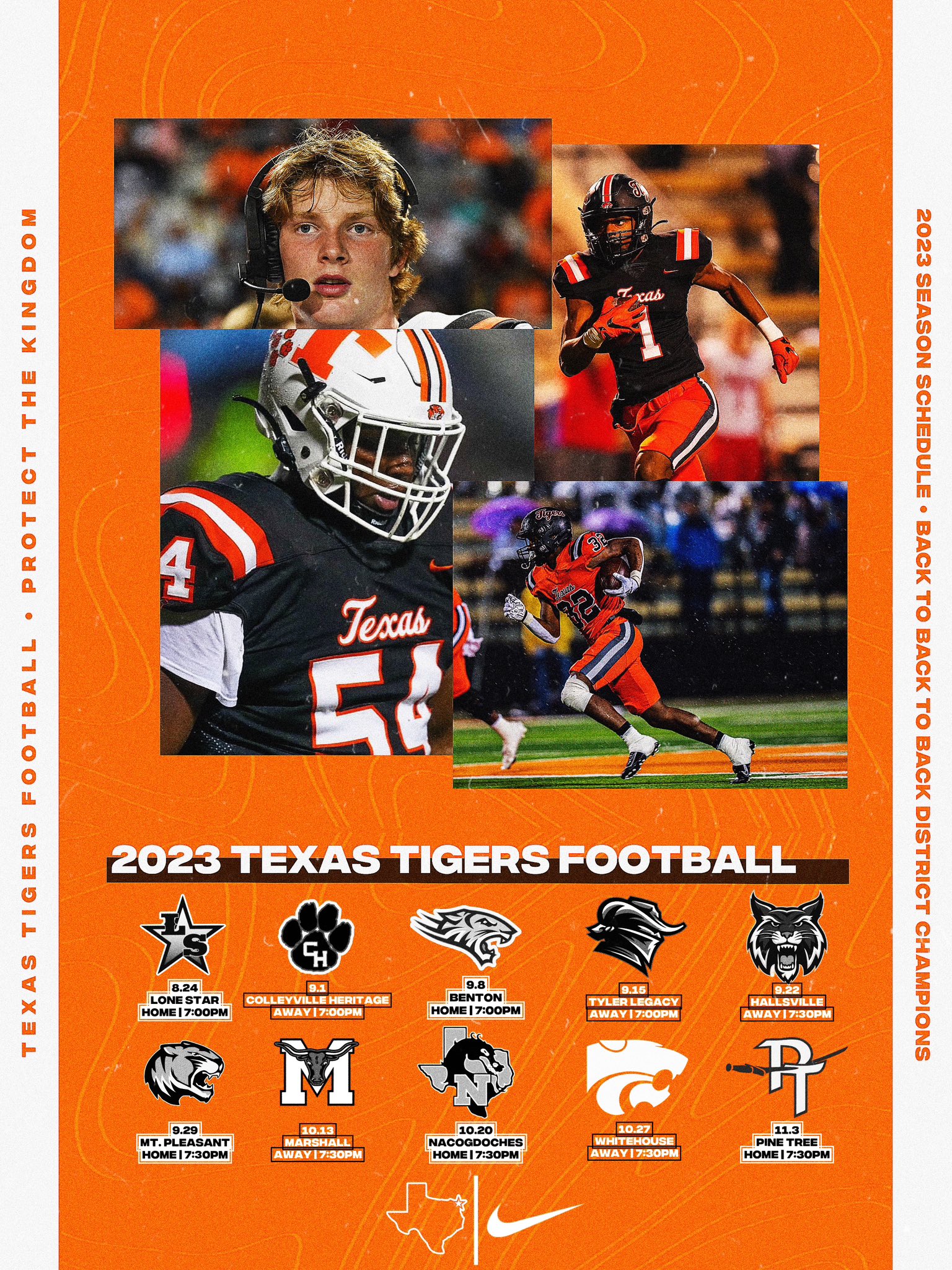 Texas High Tiger Football 🏈 on Twitter "2023 Football Schedule PTK