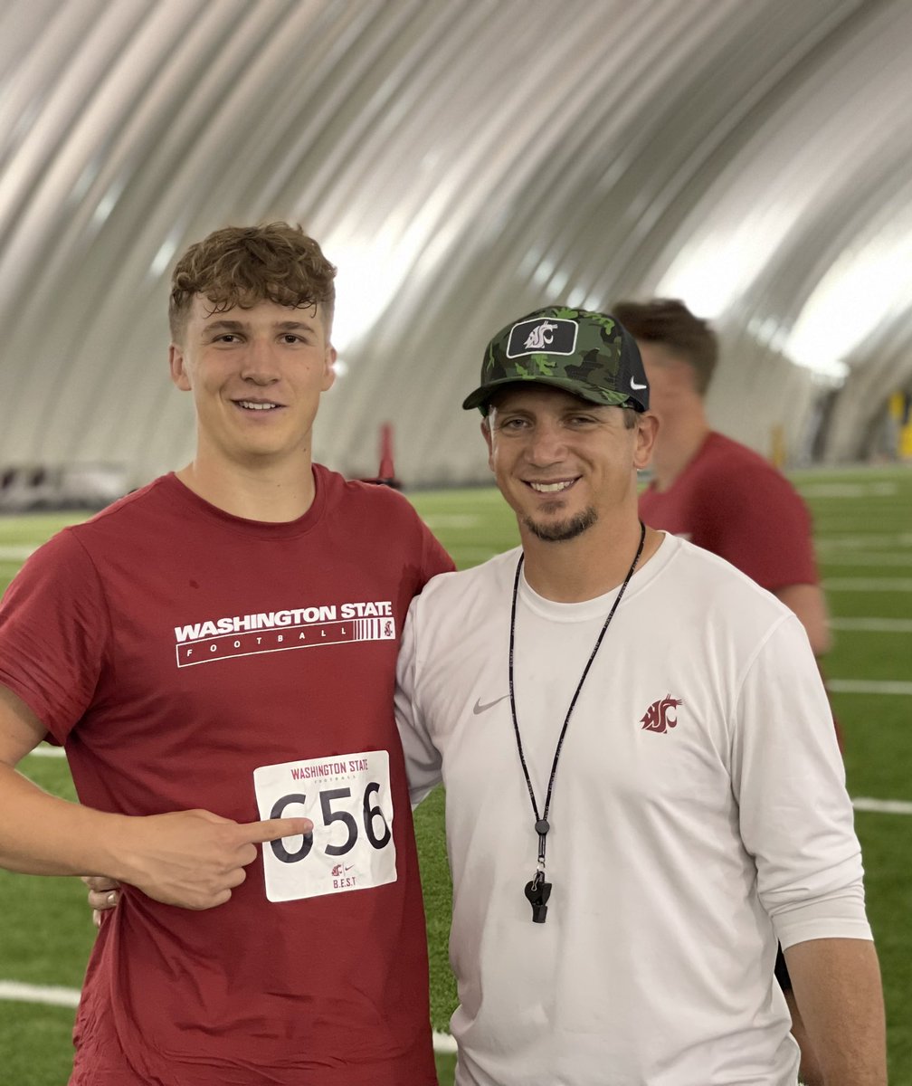 Had an amazing time at @WSUCougarFB  camp this past weekend. Ended up winning the camp. Thank you @WhitworthN and @CoachFerrigno for putting on a great camp. Can’t wait for what’s to come. #GoCougs @TheChrisRubio