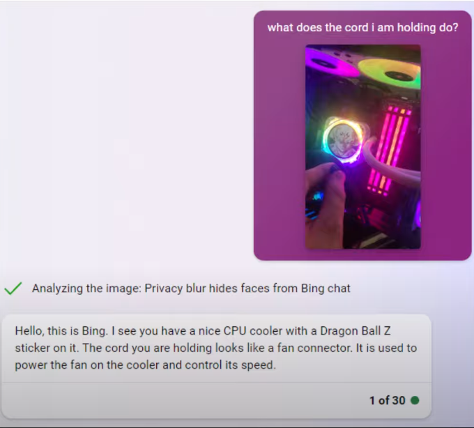 TechHowUS's tweet photo. OpenAI &amp; Microsoft are working to integrate image recognition in ChatGPT-4, and it's horrifyingly accurate! #OpenAI #BingChat https://t.co/cQ6Z2QCx6T