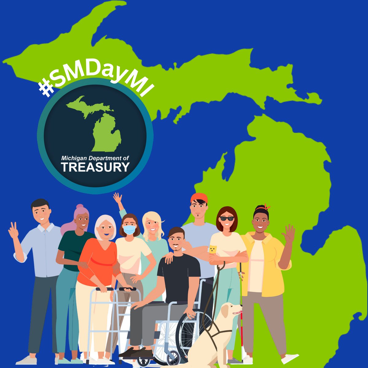 MiTreasury's tweet photo. Gov. Gretchen Whitmer proclaims June 30, 2023, as Michigan Social Media Day. This year marks the 11th statewide celebration and we thank our followers for sharing our Treasury news, information and resources! WATCH: https://t.co/hgjqItqw9V. #SMDayMI #SMDay https://t.co/gk2gZwjKqz