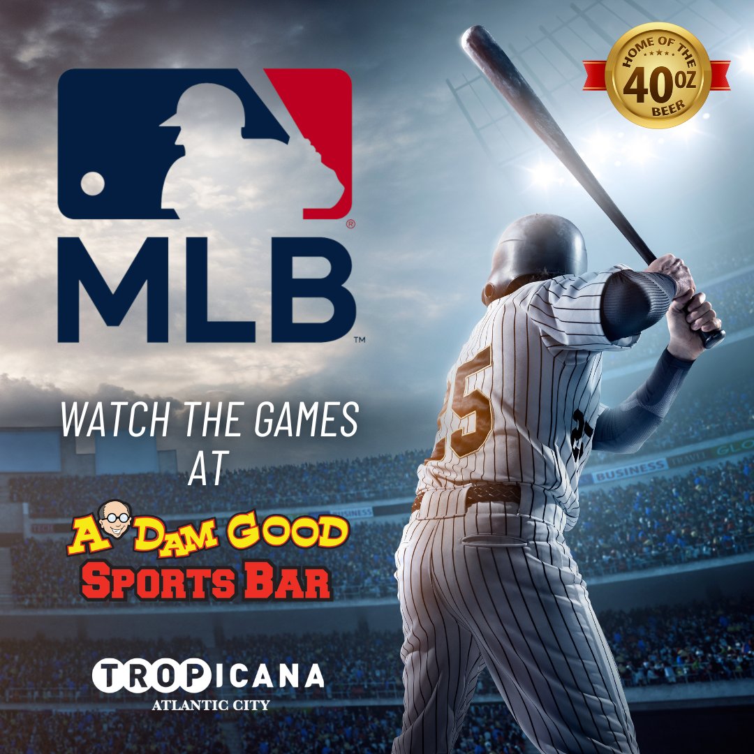 Keeping up with the MLB action? Be sure to swing by A Dam Good Sports Bar to watch the games on our MEGA screens. We have a full menu that will treat your tastebuds to a homerun! ⚾🍻

#adamgoodsportsbarandgrill #ac #atlanticcity #sportbar #beer #40oz #tropicana #sportbar #MLB