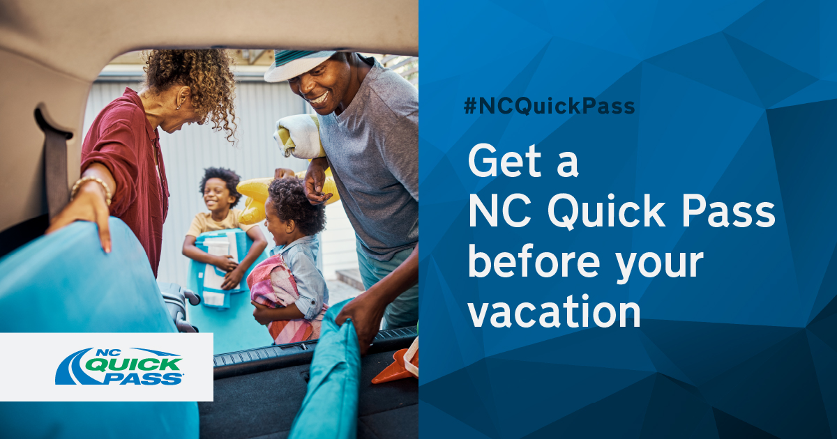 NC_QuickPass's tweet photo. Bags are packed, the car is loaded, your family vacation is about to begin! 

Make sure you hit the road with a #NCQuickPass transponder to save time and money. Your family will thank you! https://t.co/Hh7yJl42S1