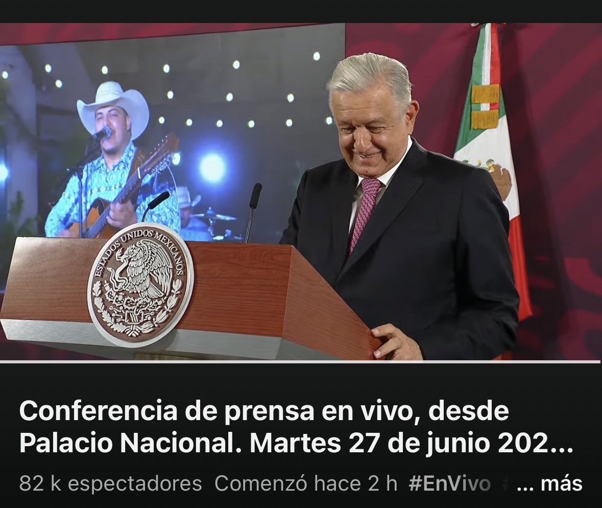Abrahamedlv's tweet photo. Ya no sé si estoy viendo la mañanera o VideoRola. 🤠🎶 https://t.co/wvJUALsO2N