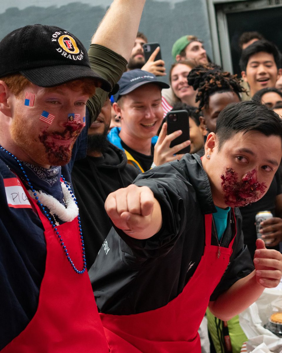 CrawlSF's tweet image. 🥧 Ready, set, pie! 🥧 Our 4th of July #pieeating contest was a wild, messy, and utterly hilarious affair. 📸 DM us to participate this year!

#CrawlSF #PieEatingContest #4thofJuly #SanFrancisco #SFevents #SFPubCrawls