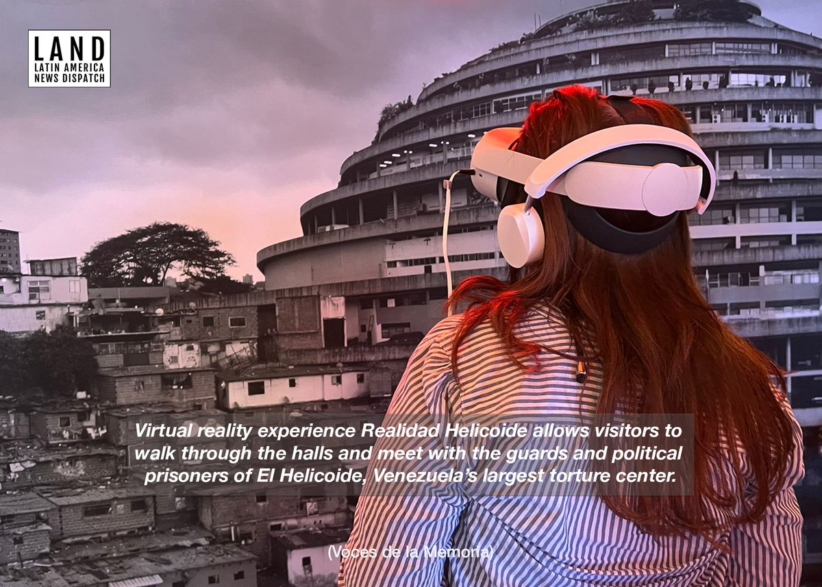 Virtual reality museum Realidad Helicoide allows visitors to walk through the halls and meet with the guards and political prisoners of El Helicoide, Venezuela’s largest torture center. latindispatch.com/2023/06/26/vir…