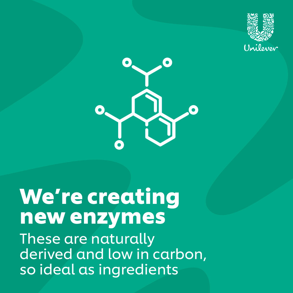 Unilever's tweet photo. Enzymes are naturally derived, low in carbon and great at breaking down stains. 

Which is why they’re a perfect ingredient in our cleaning products. 

Read how we’re working with @ArzedaCo to develop these… fast. 

#OurCleanFuture