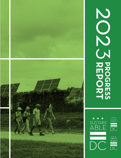 SustainDC's tweet photo. The annual progress report is out! We combined @SustainDC, #CleanEnergyDC, and #ClimateReadyDC into one report to showcase what we’ve achieved in the last year. Check it out at https://t.co/TBPw4JKEeJ. https://t.co/xejFFpn3XF