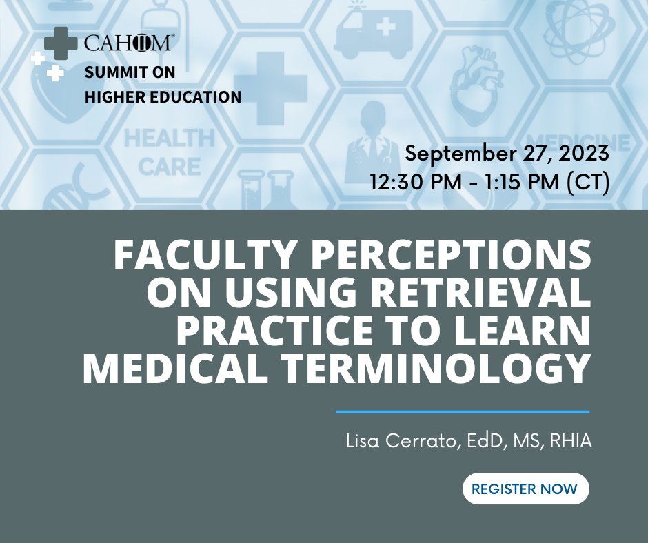 How can you improve your students' exam scores and help them commit course material to long-term memory? Find out at Dr. Cerrato's presentation at the Summit on Higher Education this fall. 

Register Now: bit.ly/3VTfebK

#SummitonHigherEducation