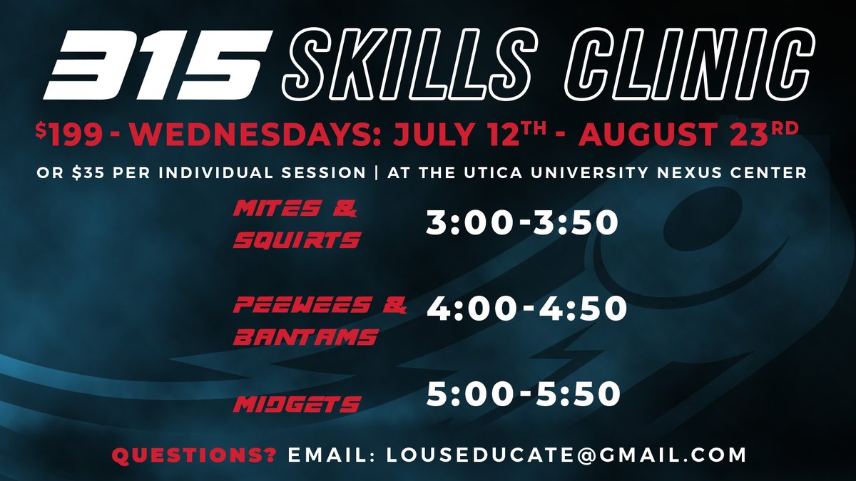 Sign up for the 315 Skills Clinic today!

🔗: uticajrcomets.sportngin.com/register/form/…