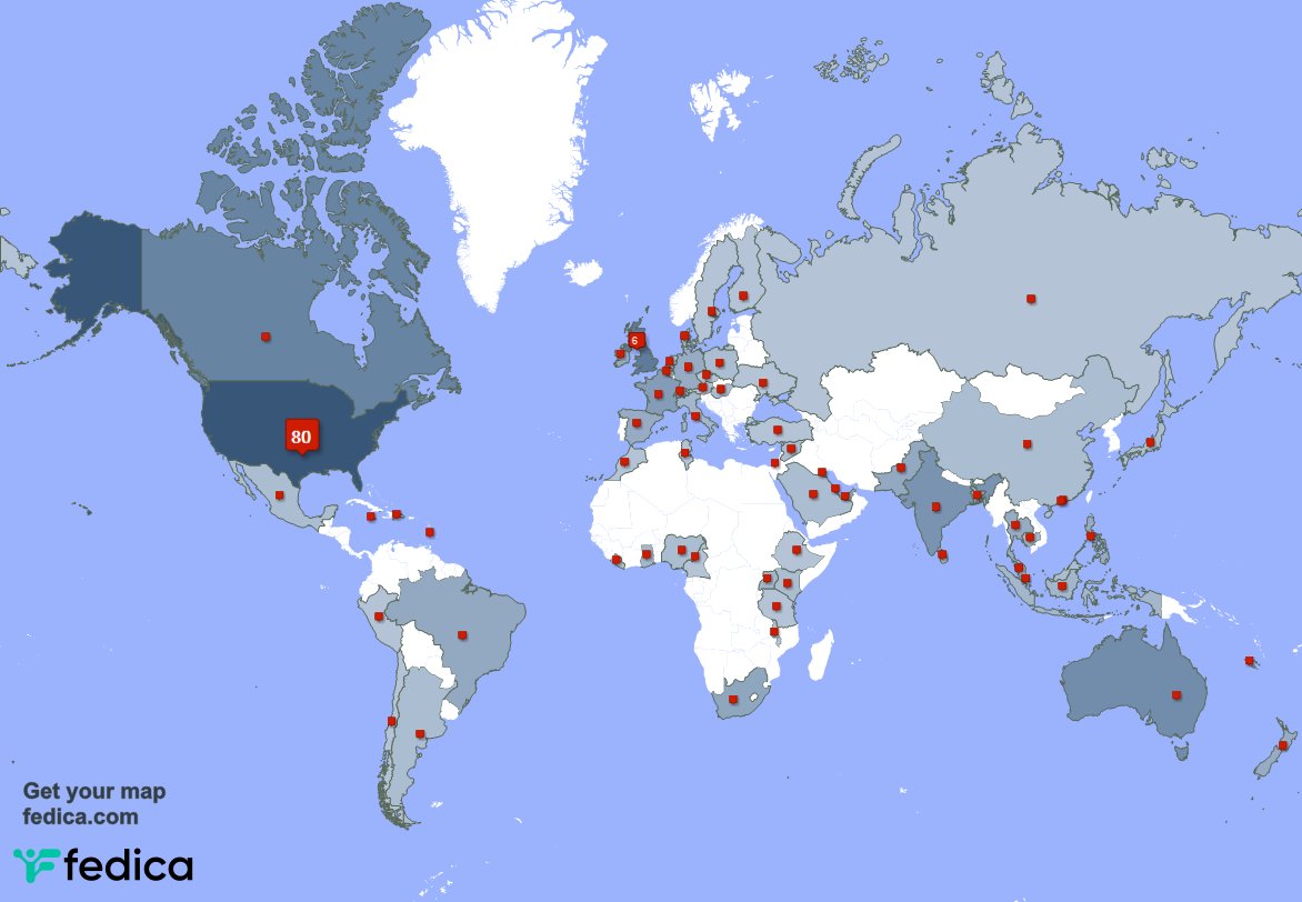 Special thank you to my 1 new followers from UK. last week. fedica.com/!marthamartin