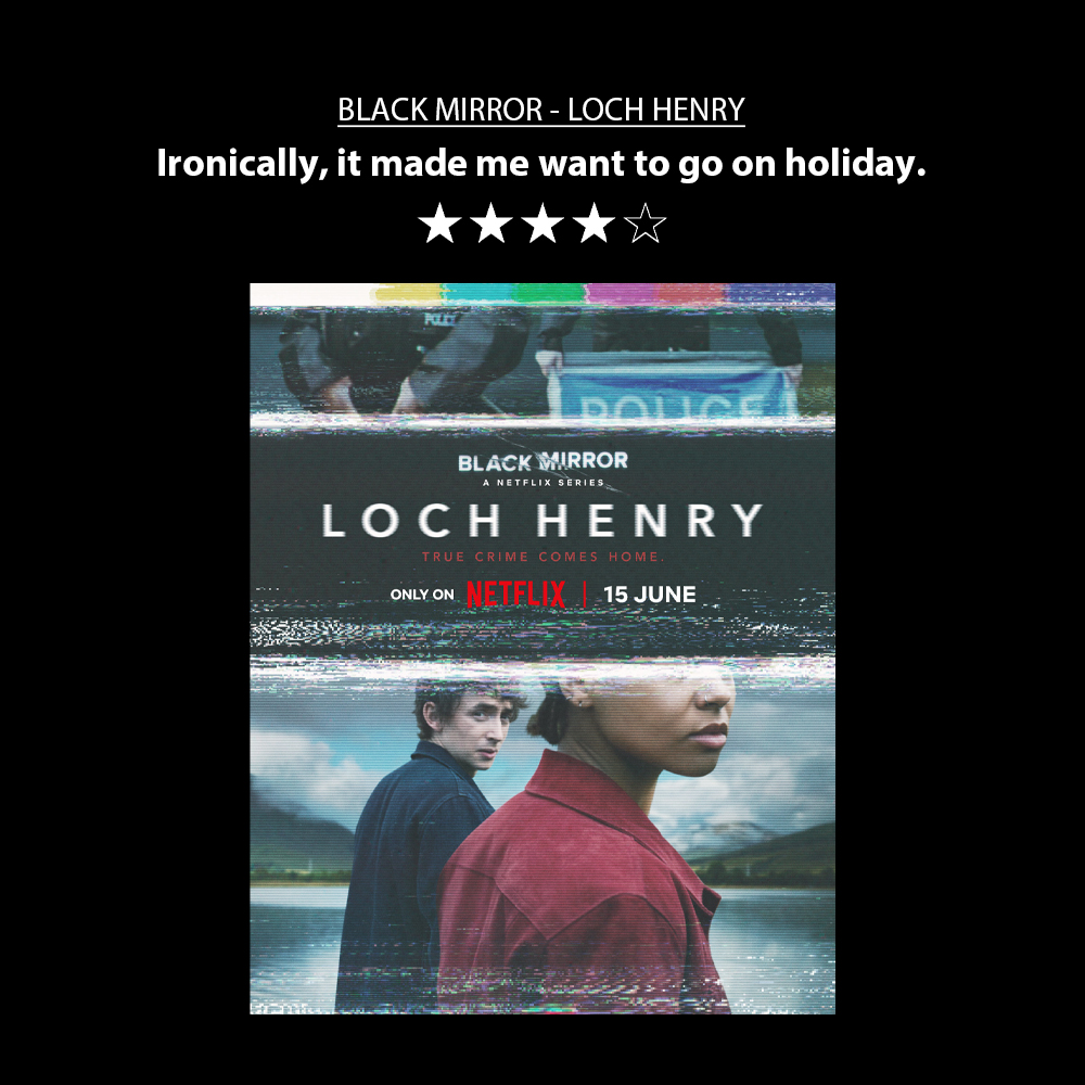 MrJReviews's tweet photo. Black Mirror: Loch Henry - 'Ironically, it made me want to go on holiday.' (4/5) https://t.co/SwOELOeExZ