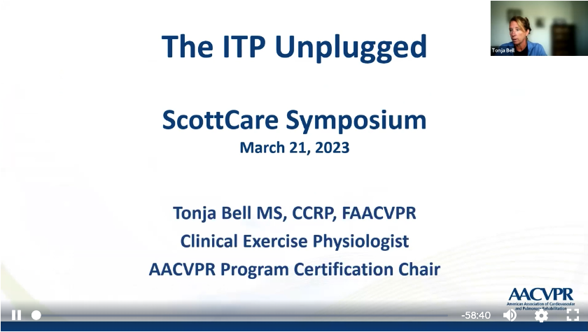 ScottCareCorp's tweet photo. Revisit a session from our Forward Symposium Series. In this presentation, Tonja Bell MS, CCRP, FAACVPR provides tips on creating a working ITP document and a review of common reasons for denial of certification. https://t.co/cfGbbHKM8e https://t.co/QB5vy9MdOK