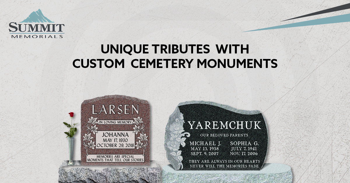 At Summit Memorials, we understand the importance of creating a truly personalized tribute for your loved one. 

That's why we offer custom design options that allow you to capture their essence and reflect their individuality. 

🔗zurl.co/FnCL