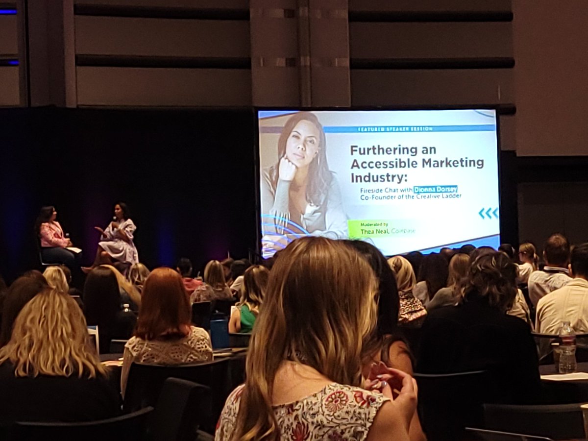 Thoughtful discussion on accessible marketing and building one another up to kickoff #DigitalSummit Denver from <a href="/dionnadorsey/">Dionna Dorsey</a> and <a href="/nealthea/">Thea Neal</a>.