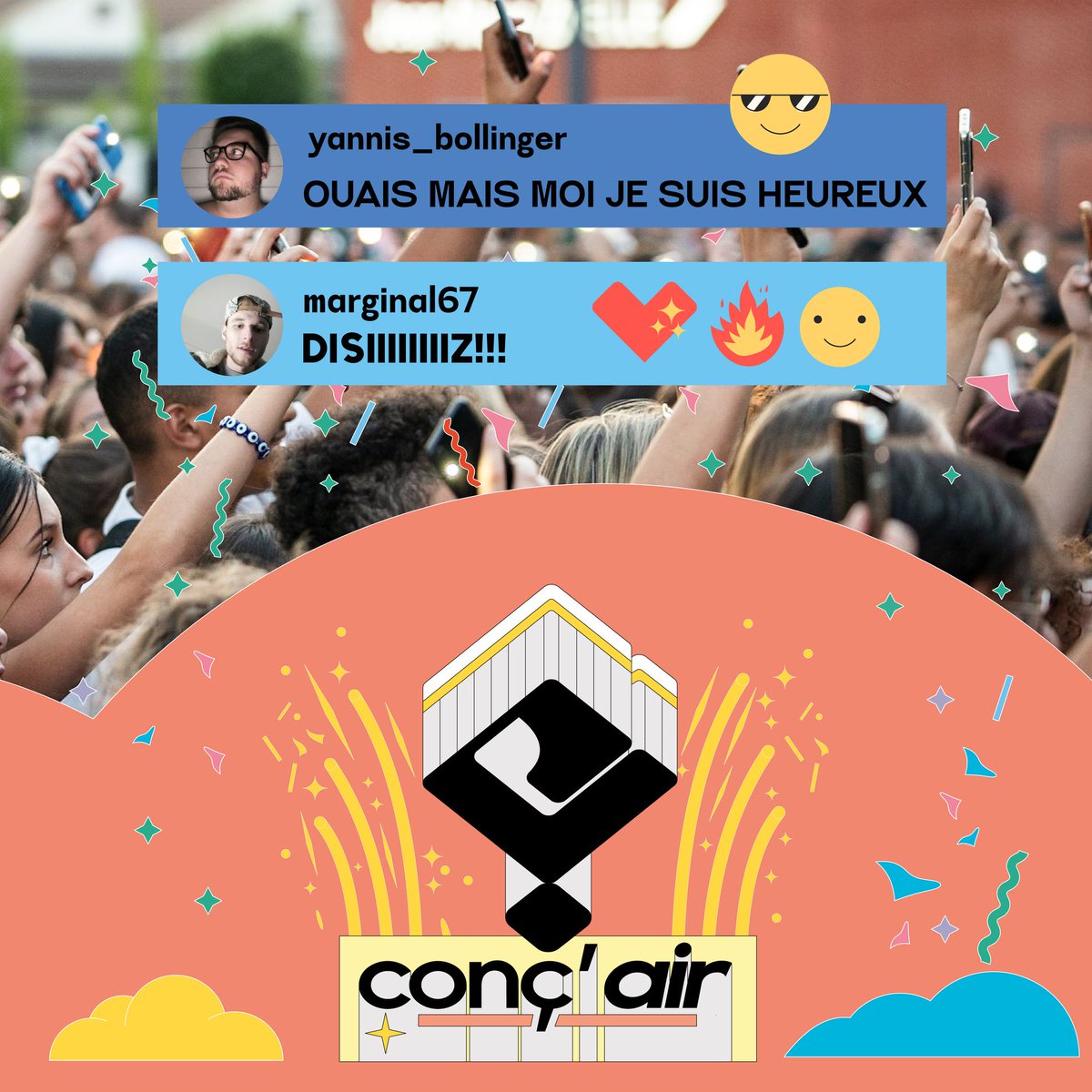 Mais aussi <a href="/GIRACKENDJI/">Kendji Girac</a> <a href="/jok_daddy/">Jok’Air</a> <a href="/Nuitincolore/">Nuit</a> <a href="/jstcallmebibi/">BIANCA COSTA</a> 
et Saskia
Rendez-vous les 21 &amp; 22 juillet ! 🚀🧡

#concair2023 #festival #gratuit #saintlouis