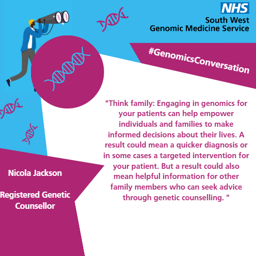 SWGLH's tweet photo. We asked our brilliant #SWGenomics teams to tell us what genomics means to them and what they would like other NHS professionals to know #GenomicsConversation  @SWGenomics @ExeterGenomes @RDExeter @genomicsedu @uhbwNHS @NorthBristolNHS @RoyalDevonNHS 
🧬🧬 https://t.co/2AM3h3hYNi https://t.co/YjbIRJcqfx