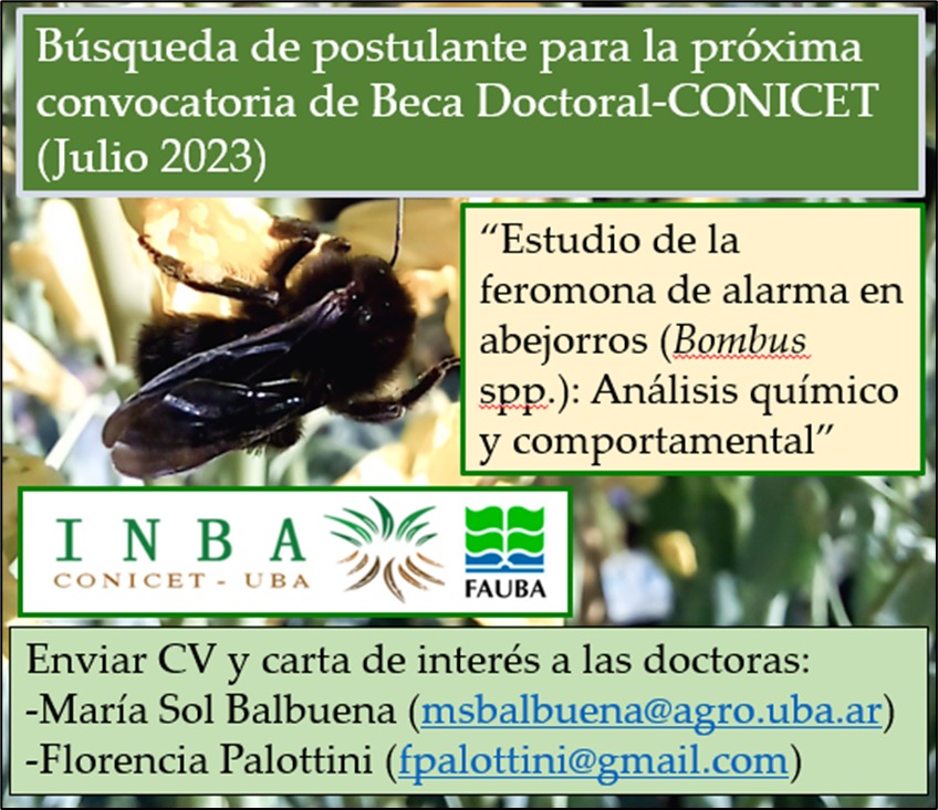 📣 Buscamos postulante para beca de Doctorado (Facultad de Agronomía-UBA 🇦🇷). Por favor, difundir