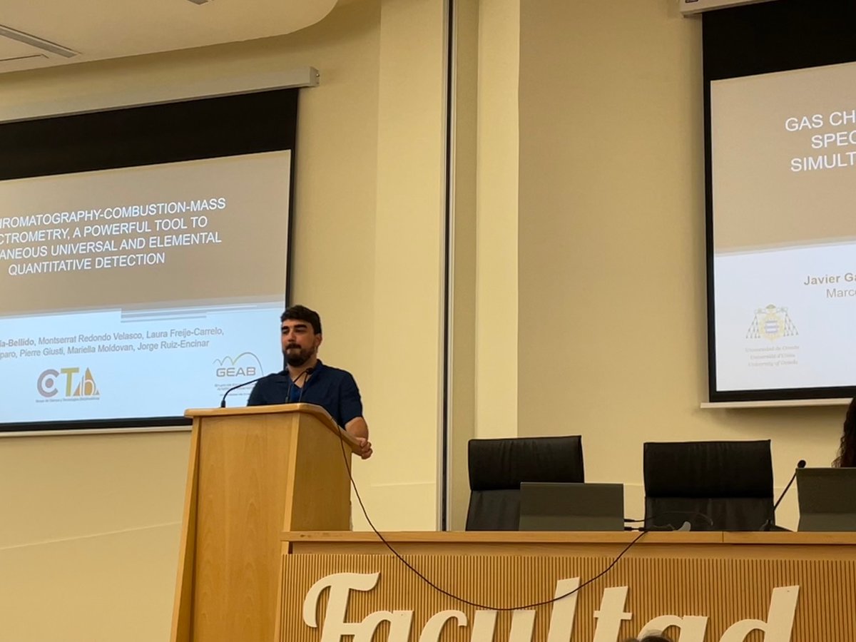 geab_uo's tweet photo. And what a way to finish GEAB’s contributions for the day. Javier has shown us all the recent developments on the GC-combustion-MS universal detector and its applicability in samples of energetic interest! Great work 💪🏻 https://t.co/OXjtpQr3YH