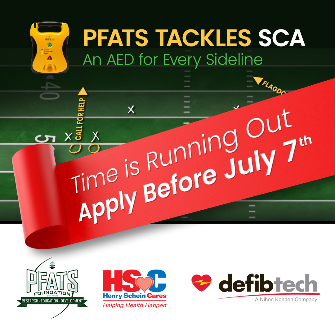 DefibtechLLC's tweet photo. Apply by July 7th. The Professional Football Athletic Trainers Society, Defibtech and Henry Schein Cares, will donate AEDs to youth, middle and high school sports organizations nationwide. Teams or organizations can apply to be considered for a donation at https://t.co/bCoQ4VhSmN https://t.co/8vdXXfqkxo