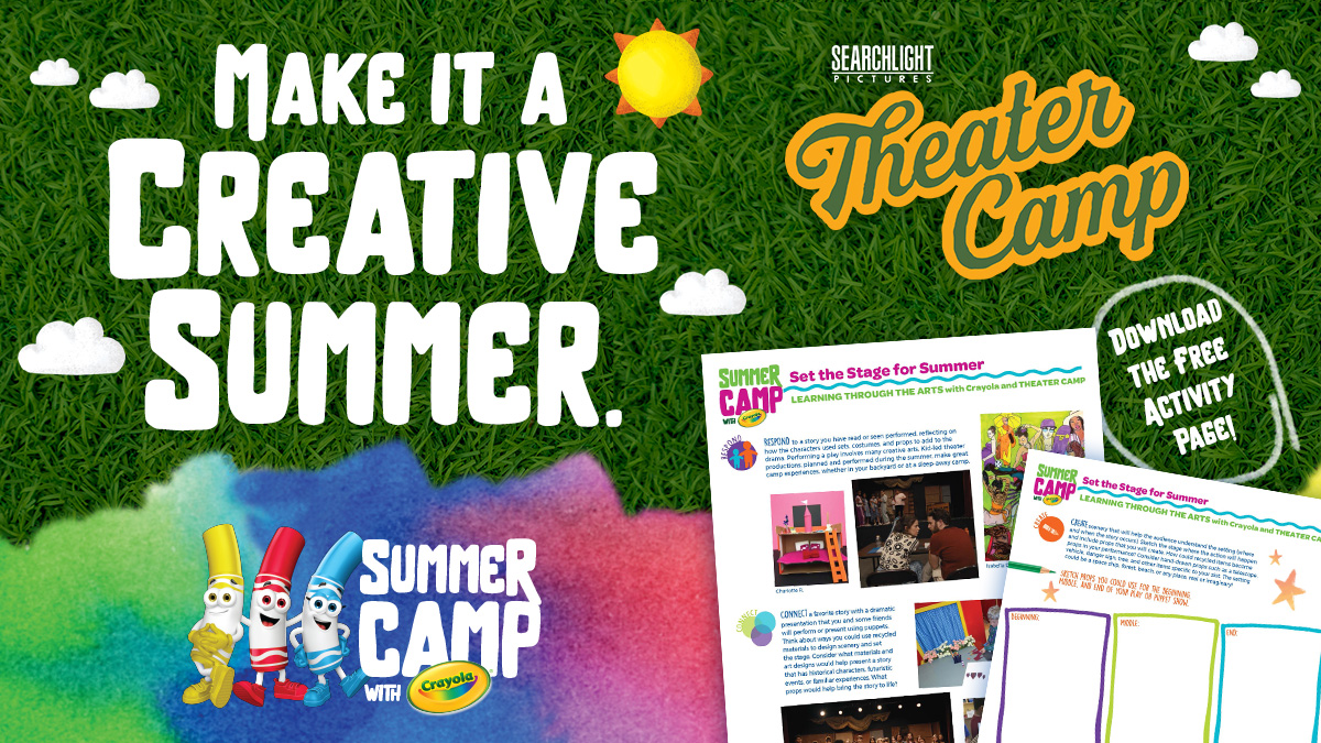 It's time to 'Set the Stage’! 💡🎶🎭 Have kids get creative this #summer by making homemade props and putting on their own play, whether the production is in their backyard or at a theater camp! View activity at Crayola.com/CreativeSummer #TheaterCampMovie