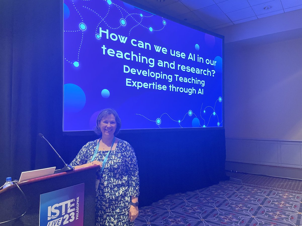 ReachReaders's tweet image. Congratulations to @RhondaBondie1 for an amazing presentation at #ISTE2023!
Current projects include exciting new technology to develop teaching expertise through AI and a professional development board game for teachers. bit.ly/3NwKkSu