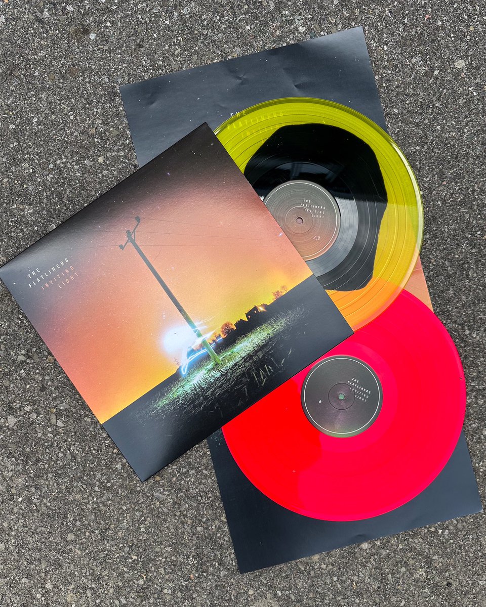 theflatliners's tweet photo. Couple new vibrant variants for #InvitingLight available now from @dinealonemusic at the @dinealonestore 🐺⚡️
https://t.co/r7VYtj60lK
• 12” Black inside Yellow Vinyl (Limited to 200)
• 12” Coral Vinyl (Limited to 300)
Get em while the getting’s good! https://t.co/5TzRt1GzLX